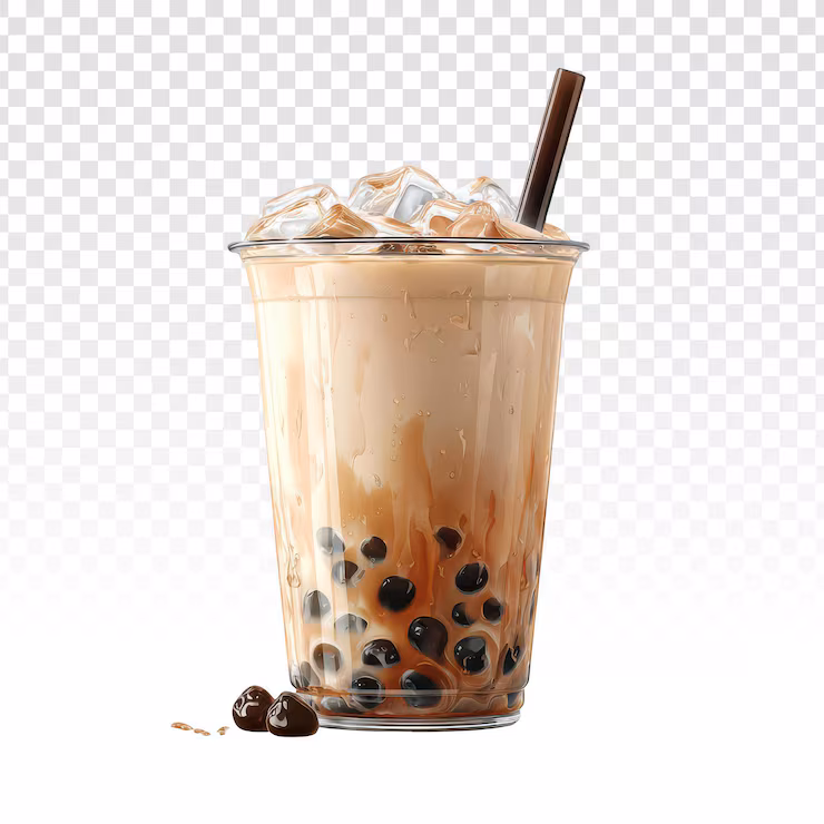 Fresh boba drink at Luna Café